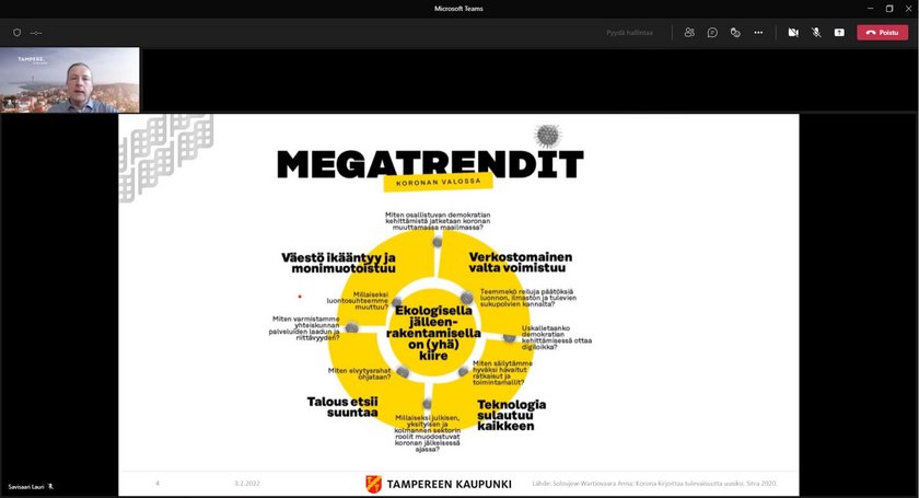 Sitran megatrendit Power Point -esityksessä.