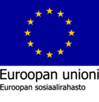 Euroopan sosiaalirahaston sininen EU-lippulogo.