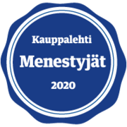 Kauppalehden Menestyjä -sertifikaattisinetti 2020.