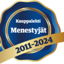 Kauppalehden kestomenestyjä 2011-2024 sininen sinetti.